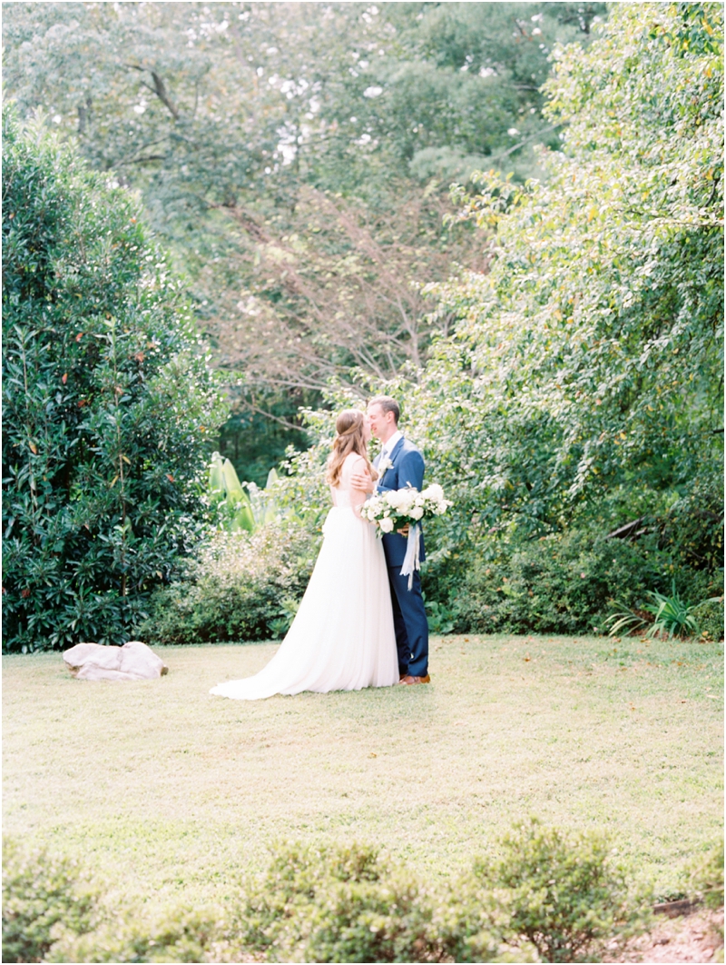first look, duke gardens wedding, raleigh film wedding photographer