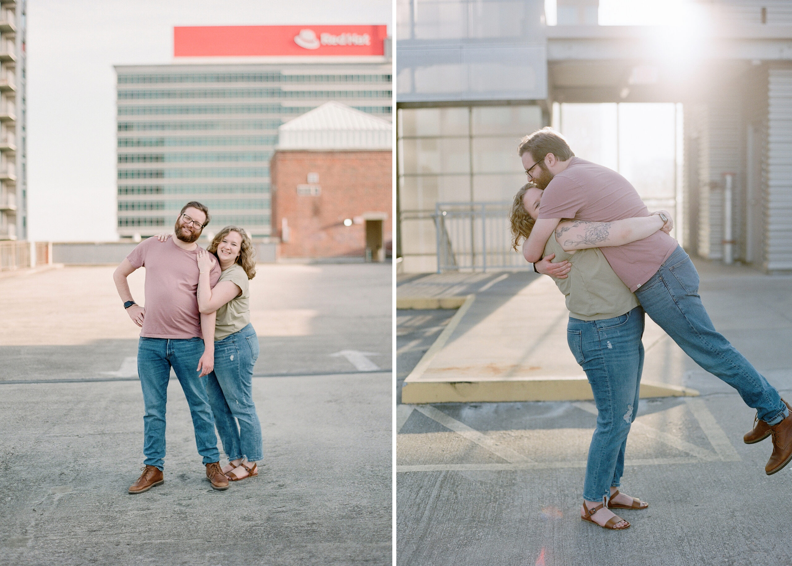 downtown Raleigh, NC engagement session