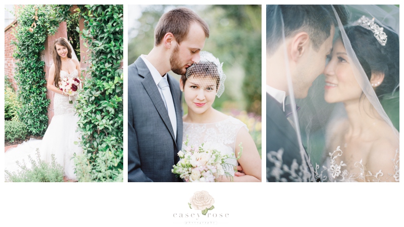 film wedding photographer raleigh durham bridal portrait collage